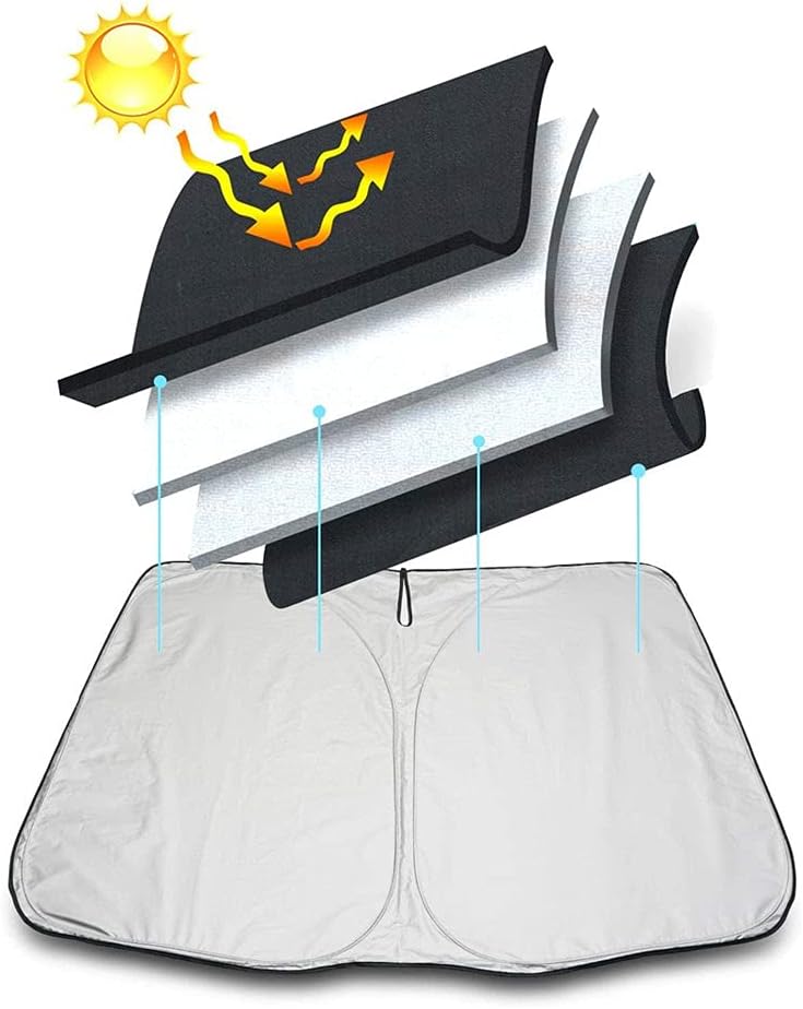 ロゴ入り折りたたみ式カーサンシェード